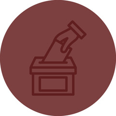 Voter Turnout Graph Vector Line Maroon Circle Maroon