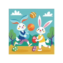 Cute Animal Playing Vector Illustration. Animal Nature Icon Concept