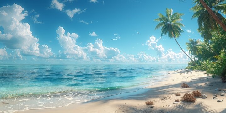 World Coconut Day coconut palm trees on a beach, September 2nd