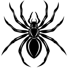 Obraz premium realistic spider silhouette vector art illustration