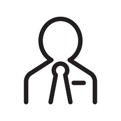 Manager icon in thin line style vector illustration graphic design