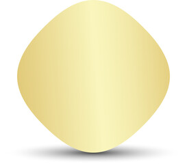 Gold paper circle and shadow. Element for design