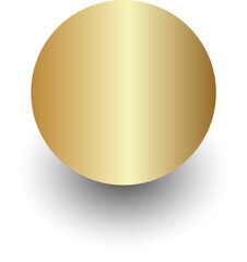 Gold paper circle and shadow. Element for design