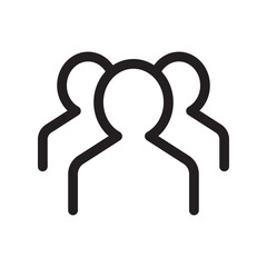 Team icon in thin line style vector illustration graphic design