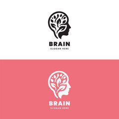 Human head logo design that symbolizes creativity