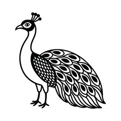 a silhouette of a peacock illustration 