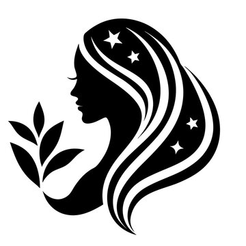 recommend clip art: beauty care logo design silhouette vector art illustration
