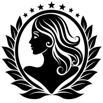 recommend clip art: beauty care logo design silhouette vector art illustration