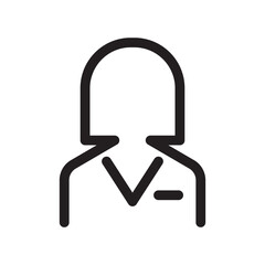 Business woman icon in thin line style vector illustration graphic design