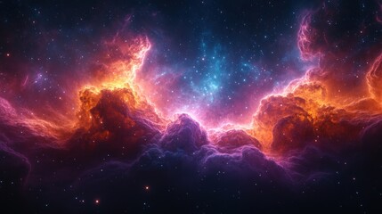 Obraz premium Cosmic Nebula - A Symphony of Stars and Gas