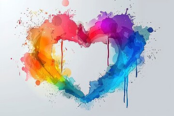 Fototapeta premium Abstract Watercolor Heart