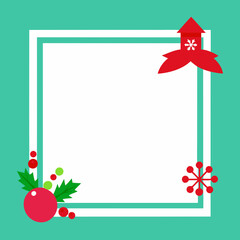 christmas frame square illustration