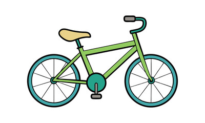 Fototapeta premium Flat Bike Vector Illustration Design