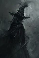 Dark Witch in the Mist Halloween