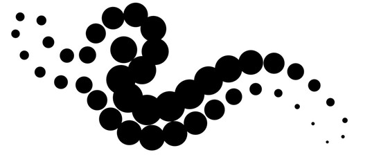 Line dotted halftone shape, waves, swirl, curve