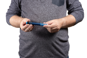 Syringe pen, Insulin pen in hand