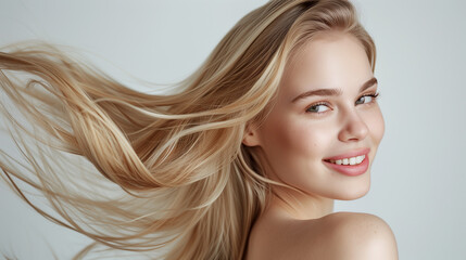 Fototapeta premium Radiant Blonde Woman Beauty Portrait