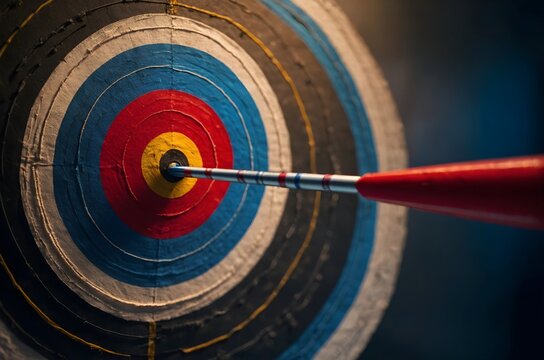 Arrow Piercing the Bullseye: Precision and Triumph