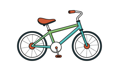 Flat Bike Vector Illustration Design