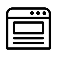 Website icon in thin line style vector illustration graphic design
