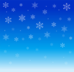 Falling white Snowflakes Christmas design
