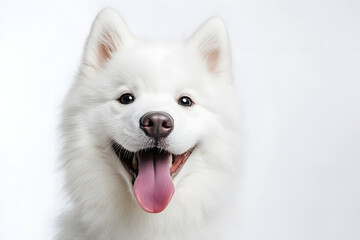 "Playful Samoyed: Joyful Close-Up"