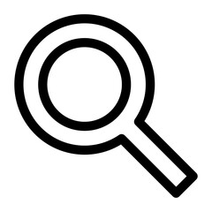 Magnifying glass icon in thin line style vector illustration graphic design