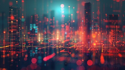 Abstract shapes, business card background, digital, development, programming, city, server, web design
