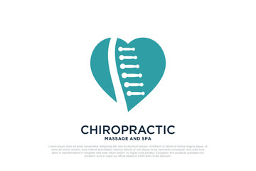 Massage logo design templates creative concept Premium Vector