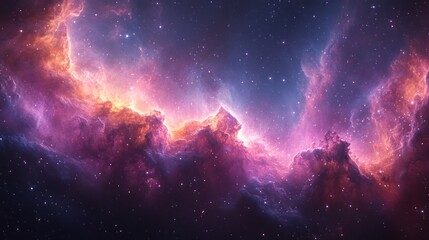 Obraz premium Cosmic Nebula - A Symphony of Colors