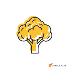 Broccoli icon vector illustration. Broccoli symbol isolated on white background.