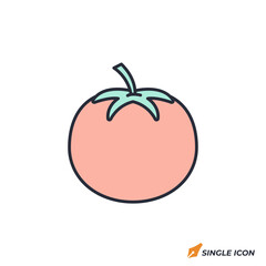 Tomato icon vector illustration. Tomato symbol isolated on white background.