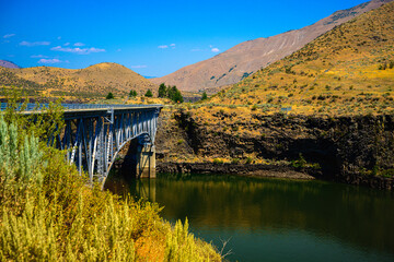 Mores Creek Lucky Peak Bridge in Ada County, Idaho, USA: The landmark architectural heritage in Boise and the Treasure Valley