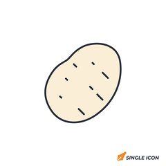 Potato icon vector illustration. Potato symbol isolated on white background