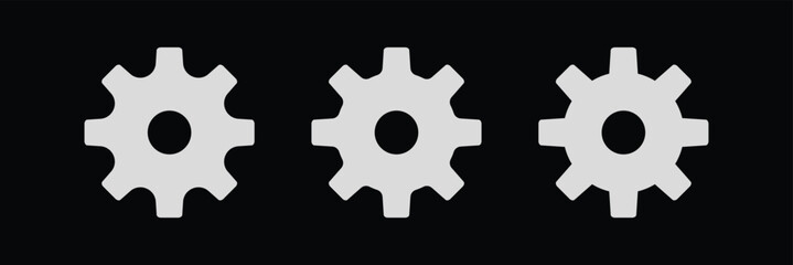 Setting gears icon. Cogwheel group. Gear design collection. Setting vector icon set. Eps 10.