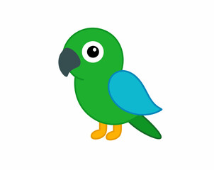 Colourful vector illustration of a parrot, ideal for digital and print projects, featuring vibrant feathers and intricate details.