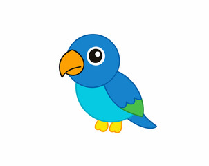 Colourful vector illustration of a parrot, ideal for digital and print projects, featuring vibrant feathers and intricate details.