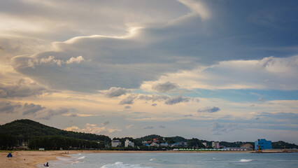 Landscape of the sky clouds and the sea like a oil painting
