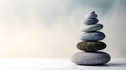 Obraz premium zen stones stacking peaceful calmness background