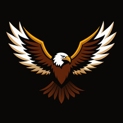 create a realistic vector big eagle vector art illustration