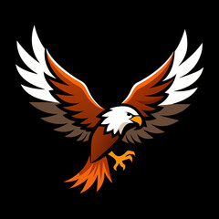 create a realistic vector big eagle vector art illustration