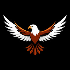 create a realistic vector big eagle vector art illustration