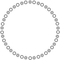 Stars various arranged in a circle. Decoration elements