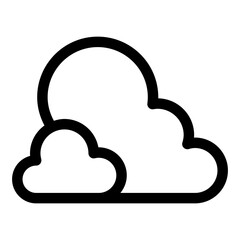 Cloud icon in thin line style vector illustration graphic design