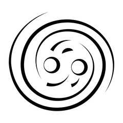 Gravitational waves vector icon