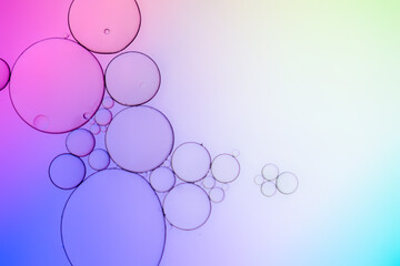 Abstract Macro Photography gradient of oil and water, Science abstract tech background