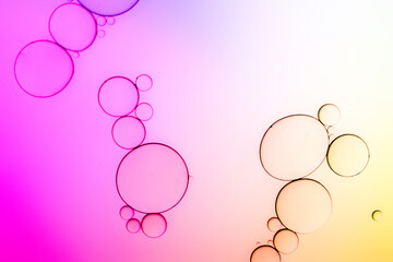 Abstract Macro Photography gradient of oil and water, Science abstract tech background