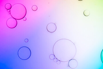 Abstract Macro Photography gradient of oil and water, Science abstract tech background