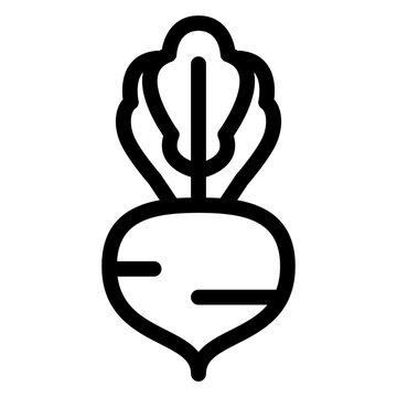 recommend clip art: Radish icon in thin line style vector illustration graphic design