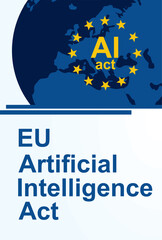 EU AI act banner. vector